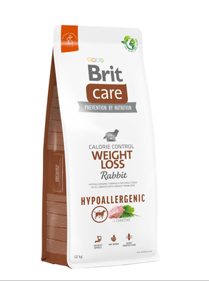 BRIT CARE  Weight Loss Rabbit 12kg + BRIT CARE Dog Dental Stick Immuno with Probiotics & Cinnamon -5% billiger!!!
