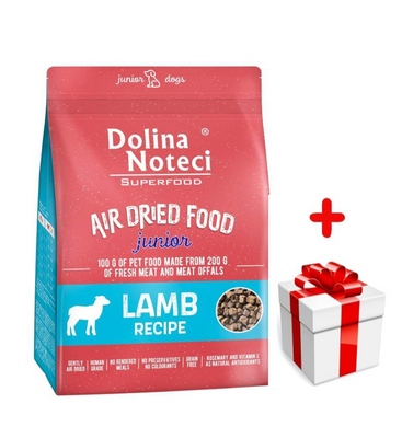 DOLINA NOTECI Superfood Junior Gericht mit Lamm - Trockenfutter für Hunde 5kg + Überraschung für den Hund