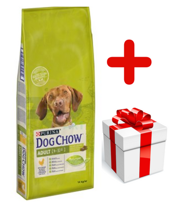 PURINA Dog Chow Adult Chicken 14kg + Überraschung für den Hund