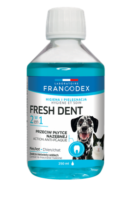  FRANCODEX Frische Dent- und Mundhygieneflüssigkeit für Hunde und Katzen 250ml