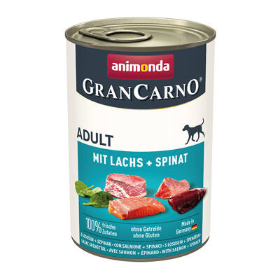 ANIMONDA GranCarno Adult Hund Geschmack: Lachs + Spinat 400g