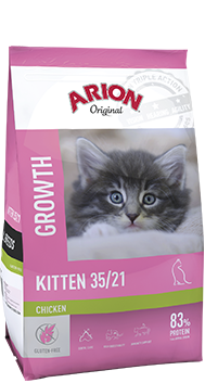 ARION Original Growth Kitten 35/21 Chicken 7,5kg + Überraschung für die Katze