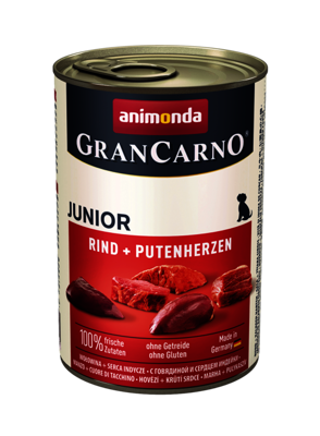 Animonda Dog GranCarno Junior Rind und Putenherzen 6x400g 