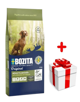 BOZITA Dog Adult Flavour Plus 12 kg + Überraschung für den Hund