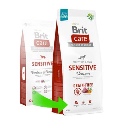 BRIT CARE Grain-free Sensitive Venison 12kg + LAB V 500ml -5% billiger!!!