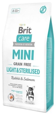 BRIT CARE Mini Grain-Free Light&Sterilised 2kg + Überraschung für den Hund