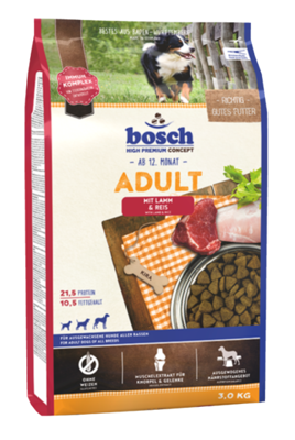 Bosch Adult - Lamm & Reis 3kg +Überraschung für den Hund