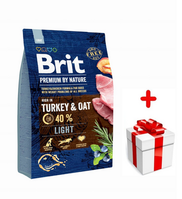 Brit Premium By Nature Light 3kg + Überraschung für den Hund