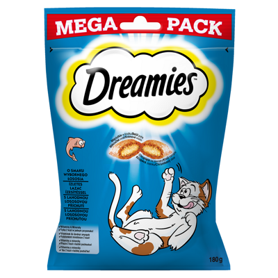 DREAMIES 180 g - Katzenleckerli mit exquisitem Lachsgeschmack
