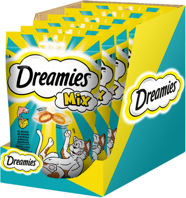 DREAMIES MIX 60 g - Katzenleckerli mit Käse- und Lachsgeschmack