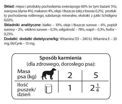 Dolina Noteci PREMIUM für Hunde kleiner Rassen mit Fasan, Kürbis und Nudeln 24x185 g