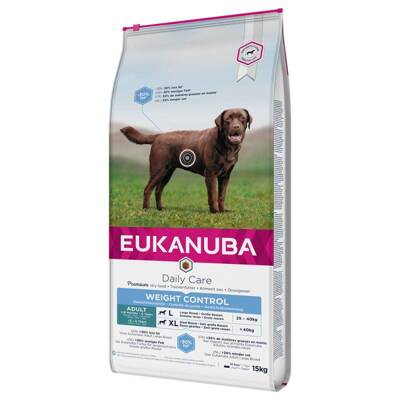 EUKANUBA Adult Large Breed Weight Control Chicken 15kg+Überraschung für den Hund
