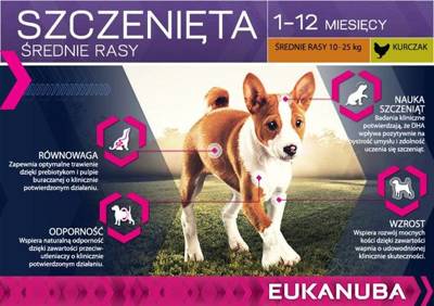EUKANUBA Growing Puppy/Junior Medium Breed 15kg+Überraschung für den Hund