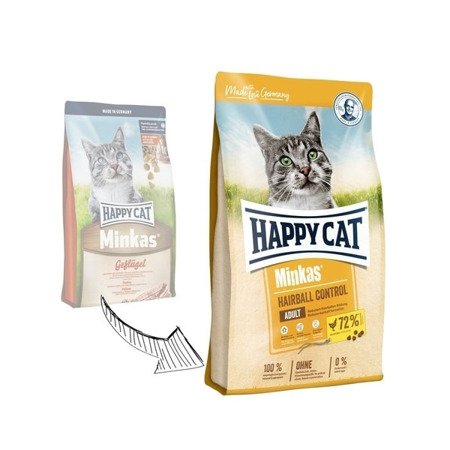 Happy Cat Minkas Hairball Control 10kg + JRS Cat's Best Eco Plus / Original Katzenstreu 10l / 4,3kg
