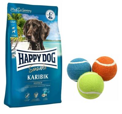 Happy Dog Supreme Karibik 11kg + Schwimmender Tennisball 1 Stück GRATIS!