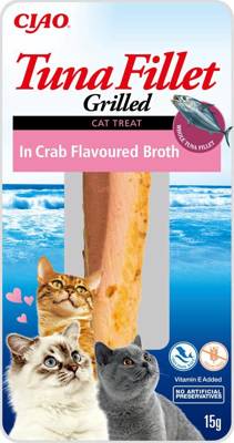 INABA Thunfischfilet für Katzen - Thunfisch in Krabbenbrühe 2x15g