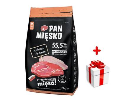 PAN MIĘSKO Kalbfleisch mit Pute M 9g + Überraschung für den Hund