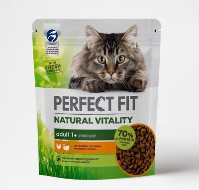 PERFECT FIT™ Natural Vitality 1+ mit Huhn & Pute 650 g - Trockenfutter für ausgewachsene Katzen