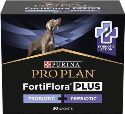 PRO PLAN FortiFlora PRO (symbiotische Wirkung) Probiotische Ergänzung für Hunde 30x2g