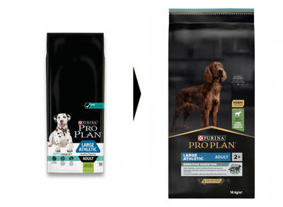 PURINA PRO PLAN Large Adult Athletic Lamm & Reis OPTIDIGEST 14kg + Überraschung für den Hund