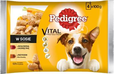 Pedigree Vital Protection Komplette Nahrung in Sauce 4 x 100 g