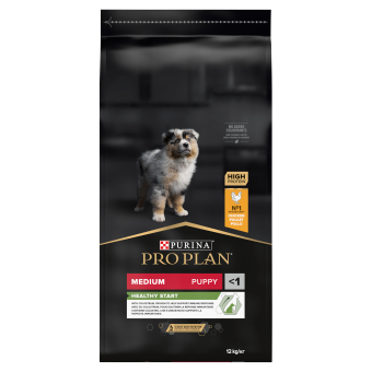 Purina Pro Plan Medium Puppy Optistart, Huhn und Reis 12kg + Überraschung für den Hund