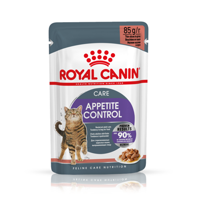 ROYAL CANIN Appetite Control 12x85g Nassfutter in Sauce für ausgewachsene, sterilisierte, futterhungrige Katzen