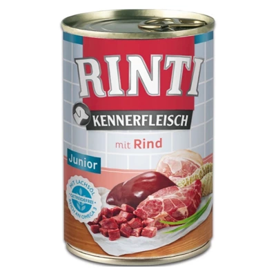 Rinti Kennerfleisch Junior Rind Nassfutter für Hunde - Rindfleisch 400g