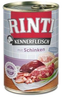 Rinti Kennerfleisch Schinken Nassfutter für Hunde - Schinken 6x400g