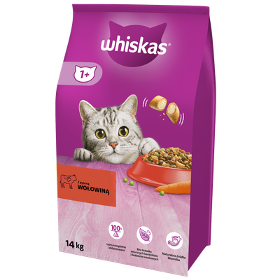 Whiskas Adult Rind und Karotte 14kg  + Überraschung für die Katze