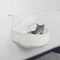  Trixie Katzenbett, am Heizkörper aufgehängt, Plüsch, 45 × 13 × 33 cm, weiß