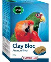 VERSELE LAGA CLAY BLOC AMAZON RIVER 550g  Lehmblock für Großsittiche und Papageien